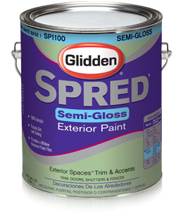 Glidden® Spred® semi-gloss exterior paint