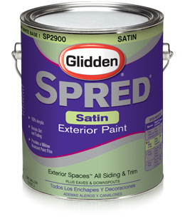 Glidden? Spred® satin exterior paint