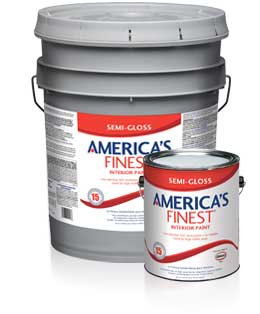 America's Finest paint with great 5 gallon paint coverage